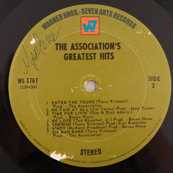 The Association – Greatest Hits! -1968 Stereo- Santa Maria 12" Vinyl LP WS 1767 - Picture 6 of 8